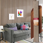 Avana Modern Acoustic Wood Wall Panels – 94.4 X 12.6 Inch White Oak Acoustic Panels 1 PC – Wall Panels For Interior Wall Decor For Homes, Offices, Studios – Sturdy & Durable Wood Panels For Wall