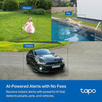 Tapo MagCam 2K Solar, Outdoor Battery Camera+Magnetic Base+Solar Panel, Wireless Camera, 2K QHD, 150° Super-Wide FOV, Free Person/Vehicle/Pet Detection, SD/Cloud Storage, Starlight Color Night Vision