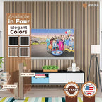 Avana Modern Acoustic Wood Wall Panels – 47.2 X 12.6 Inch White Oak Acoustic Panels 2 PCs – Wall Panels For Interior Wall Decor For Homes, Offices, Studios – Sturdy And Durable Wood Panels For Wall