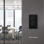 ENERLITES Duplex Receptacle Outlet Wall Plate, Size 1-Gang 4.50" x 2.76", Unbreakable Polycarbonate Thermoplastic, UL Listed, 8821-BK-10PCS, Black (10 Pack)
