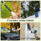 Comchoi Electric Leaf Blower Cordless, 680 CFM 5 Speed Mode, 2 Batteries & Charger, Handheld Leaf Blowers for Lawn Care, Portable Lightweight Grass Blower for Yard, Patio & Outdoor Use
