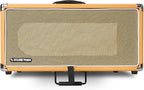 Sound Town Vintage 4U Amp Rack Case, 12.5" Depth with Rubber Feet, Dust Cover, Kickstand, Orange (STVRC-4OR)