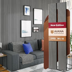 Avana Acoustic Wood Wall Panels – 94.4 x 12.6 Inch Gray Oak Acoustic Panels 2 PCs – Wall Panels For Interior Wall Decor For Homes, Offices, Studios – Pleasing Decorative Wood Panels For Wall