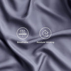 Bedsure Cooling Sheets Twin, Rayon Derived from Bamboo, Cooling Sheets, Breathable & Soft, Deep Pocket Up to 16 Inches, Hotel Luxury Silky Bedding for Hot Sleepers, Dark Grey