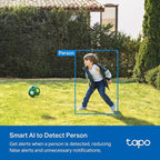 Tapo SolarCam 1080p Outdoor Wireless Security Camera - Battery Power with Solar, Person Detection, Subscription-Free Local Storage or Optional Cloud, Works with Alexa & Google Assistant, C403 KIT