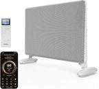 Ballu Mica Infrared Panel Space Heater for Large Room,Smart Quiet Heater with Programmable Thermostat,WiFi App Control,Inverter Energy Efficient for Indoor Use,Compatible with Alexa,White