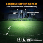 LUTEC 84W 9500LM LED Security Light Motion Sensor Outdoor Lights with Night Light, 4 Head LED Flood Lights 5000K Daylight, IP65 Waterproof, Motion Detected Lights for Outside (White)