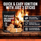 2lb Fatwood Fire Starter Sticks | 100% Natural Fire Starters for Campfires, Firepit, Wood Stoves, Fireplaces, BBQ | Start a Fire w/Just 2 Sticks | Camping Essentials by Billy Buckskin (2lb Bag)