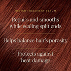 JVN Complete Instant Recovery Hair Serum, 3.4 Fl Oz, Frizz Fighting, Heat Protectant, Hair Smoothing Cream Strengthens & Repairs Damage, Silicone Free