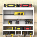 Heavy Duty Power Strip,Industrial Heavy Metal Case Surge Protector,8 AC Outlets,15Amp,2700 Joules,Protected' Indicator,14 Gauge Cord (Yellow, 10FT Length)