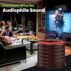 16AWG Speaker Wire, GearIT Pro Series 16 Gauge Speaker Wire Cable (500 Feet / 152.4 Meters) Great Use for Home Theater Speakers and Car Speakers, Black