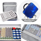 Battery Organizer Storage Holder, Batteries Storage Containers Box with Battery Tester Checker. Holds 150+ Batteries AA AAA 9V C D Lithium 3V LR44 CR2016 CR1632 CR2032 CR2025 (Not Includes Batteries）