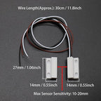VictorsHome Magnetic Reed Switch NC NO COM Surface Mount Wired Door Window Contact Sensor with Adhesive Paper for Home Security and Burglar Alarm Systems MC-38 5pcs