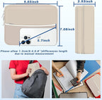 Electronics Organizer,Travel Cord Organizer Pouch, Portable Cable Organizer Bags, Waterproof Electronic Accessories Storage Case for Cables, Cords, Charger, Phone (Double Layer-Beige)