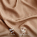 Bedsure Cooling Sheets Twin XL, Rayon Derived from Bamboo, Breathable & Soft Twin XL Sheet Sets, Deep Pocket Up to 16 Inches, Hotel Luxury Silky Dorm Bedding for Hot Sleepers, Khaki