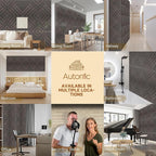 Acoustic Panels for Wall and Ceiling - 6 Pack 2'x2'x0.4",Self-Adhesive 3D UV Printing Decorative Wall Panels with Wood Look,Rustic Walnut