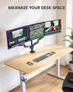 ErGear Triple Monitor Mount for 13-27 inch Screens, Triple Monitor Arms with USB, Heavy Duty Three Monitors Stand with Tilt, Swivel, Rotation, Holds Up to 17.6 lbs Each Arm