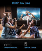 Kinivo 8K HDMI Switch (8K 60Hz, 4 in 1 Out, 48Gbps HDMI 2.1 Hub, Ultra HD Switcher, HDR10+, Dolby Atmos) - Compatible with HDTV, Nintendo Switch 2, PS5, Xbox, Apple TV