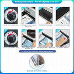 Rayson TD1222 Wire Binding Machine - 2:1 Pitch, Rectangular Holes, 220 Sheet Binding / 12 Sheet Punching Capacity