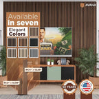 Avana Acoustic Wood Wall Panels – 47.2 x 12.6 Inch Rustic Walnut Acoustic Panels 2 PCs – Wall Panels For Interior Wall Decor For Homes, Offices, Studios – Sturdy And Durable Wood Panels For Wall