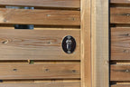 GateMate Long Throw Gate Lock 1490096, Euro Profile Keyed Both Sides Gate Lock for Sheds, Gates & Garage Doors, 316 Stainless Steel, for Wooden Gates & Doors Up to 2 ¾” Thick (70mm), Black, 5 Keys