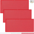 Daanxw Pegboard Rack Garage Storage Steel Horizontal PegBoard Pack,Steel Pegboard Heavy Duty- 3 Pack 16-Inch X 36-Inch Metal Peg Board Tool Organization Panels (Red)