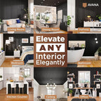 Avana Modern Acoustic Wood Wall Panels – 47.2 x 12.6 Inch Black Oak Acoustic Panels 1 PC – Wall Panels for Interior Wall Decor For Homes, Offices, Studios – Sturdy And Durable Wood Panels For Wall
