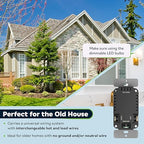TOPGREENER Motion Sensor Light Switch, Occupancy & Vacancy Motion Sensor Switch, 𝐎𝐩𝐞𝐫𝐚𝐛𝐥𝐞 𝐖𝐢𝐭𝐡𝐨𝐮𝐭 𝐆𝐫𝐨𝐮𝐧𝐝 𝐖𝐢𝐫𝐞, No Neutral Wire, Single Pole, TDOS5-HL-GD, Gold