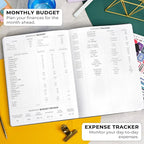 Clever Fox Planner Pro Premium – Luxurious Weekly & Monthly Planner with Budget Organizer for Productivity & Goals, Undated, A4 (Silver Black)