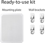 Gratury Junction Box, IP67 Waterproof Plastic Enclosure for Electrical Project, Hinged Grey Cover, Includes Mounting Plate and Wall Bracket 510×410×200mm (20"×16.1"×7.9")