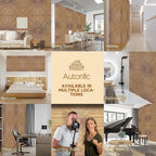 Autorific Acoustic Wall Panels,6 Pack Total Size 72 x 48 Inches,Self-Adhesive Decorative Acoustic Panels for Wall and Ceiling,3D UV Printing with Wood Look,Beech