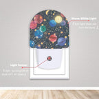 Axxitude Galaxy Space Constellation Cosmos Night Lights Plug into Wall for Girls Boys Room,Night Light LED Lamp Dusk to Dawn Sensor Round Lamp for Bedroom Bathroom Hallway Home Wall Decor Nightlight