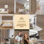 Autorific Acoustic Wall Panels,6 Pack Total Size 72 x 48 Inches,Self-Adhesive Decorative Acoustic Panels for Wall and ceiling,3D UV Printing with Wood Look,Natural Walnut