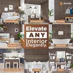 Avana Acoustic Wood Wall Panels – 94.4 X 12.6 Inch Walnut Acoustic Panels 4 PCs – Wall Panels For Interior Wall Decor For Homes, Offices, Studios – Sturdy And Durable Wood Panels For Wall