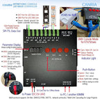 CANRIA K8MINI ARTNET+DMX Console LED Pixel Controller, for SPI-TTL LED Light, Online Offline, Addressable Programmable, 2G SD Card With 96 Program Modes and Offline Software.
