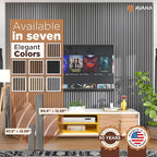 Avana Modern Acoustic Wood Wall Panels – 94.4 X 12.59 Inch Gray Oak Acoustic Panels 1 PC – Wall Panels For Interior Wall Decor For Homes, Offices, Studios – Sturdy And Durable Wood Panels For Wall