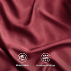 Bedsure King Size Sheets Set, Cooling Sheets for Hot Sleepers, Rayon Derived from Bamboo, Breathable & Soft, Deep Pocket Up to 16 Inches, Hotel Luxury Silky Bedding, Burgundy