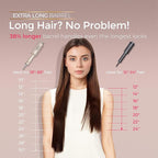 Upgraded Automatic Rotating Curling Iron - TYMO CurlPro Plus Long Barrel Curling Wand for Long Hair, Ceramic Hair Curler for Women, Anti-Scald, Tangle-Free, 600M Ionic, Dual Voltage, Gold, 1 1/4 Inch