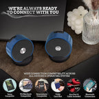 Long Run Technologies Paired Bluetooth Speakers - Surround Sound Stereo Pairing Linkable for Home TV Car