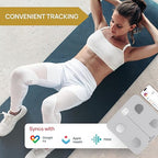 INEVIFIT Smart Body Fat Scale, Highly Accurate Bluetooth Digital Bathroom Body Composition Analyzer, Measures Weight, Body Fat, Water, Muscle, Visceral Fat & Bone Mass for Unlimited Users (White)