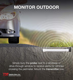 Dakota Alert Driveway Alarm Sensor - DCPT-4000 Driveway Alarms Wireless Outside Weatherproof Vehicle Sensor, 1 Mile Long Range Sensors , Vehicle Detecting Probe Transmitter & 50' Direct Burial Cable