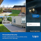 Tapo MagCam 4K Outdoor Wireless Security Camera - Battery with Integrated Solar, Magnetic Mount, Person/Vehicle Detection, 24/7 Capture, Subscription-Free Local Storage or Optional Cloud, C465