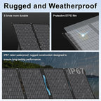 E-POWO 60W Portable Solar Panels Chargers with USB-C, USB-A and DC Outputs Foldable IP67 Waterproof Solar Panel for Camping,Power Emergency for Small Power Station,Phones, Power Banks