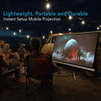 Pyle 50 Inch Portable Projector Screen with Tripod Stand – Lightweight, Durable, Easy Pull Setup Mobile Projection Screen with 4:3 Aspect Ratio, White Matte Fabric for Indoor/Outdoor Use