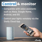 Shelly Plus Wall Dimmer UL | WiFi Smart Wall Dimmer Switch | Home Automation | Bluetooth Gateway | Compatible with Alexa, Home Assistant & Google | No Hub | Timer Schedule | Dimmable Lights