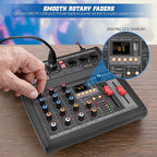 Pyle Professional DJ Audio Mixer - 3-Channel Controller with 16 Preset DSP Effects - USB Interface - 3 Mic/Line Inputs - +48V Phantom Power - Built-in FX Processor - MP3 Player/Headphone Jack - PMX462