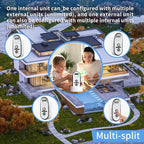 PANDAAR Doorbell Wireless for Home, Wireless Intercom System 4900ft Long Range Waterproof Doorbell Intercom with Rechargeable Battery for House Classroom Business(Black) (1 Indoor&1 Outdoor-White)