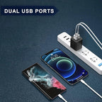 USB Wall Charger, Charger Block，Dual Port USB Cube Chargers，Power Adapter Charging Plug Box Brick for Phone 14/13/12/11/Pro Max/SE/XS/XR/X,Android Phones, and More (Black)
