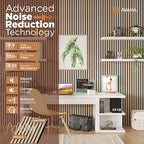 Avana Acoustic Wood Wall Panels – 94.4 x 12.6 Inch White Oak Acoustic Panels 4 PCs – Wall Panels For Interior Wall Decor for Homes, Offices, Studios – Pleasing Design Wood Panels For Wall