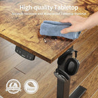 Agilestic Electric Standing Desk 40 x 24 Inches, Height Adjustable Desk, Sit Stand up for Work Office Home, Ergonomic Rising Computer Table with Memory Preset, Rustic Brown
